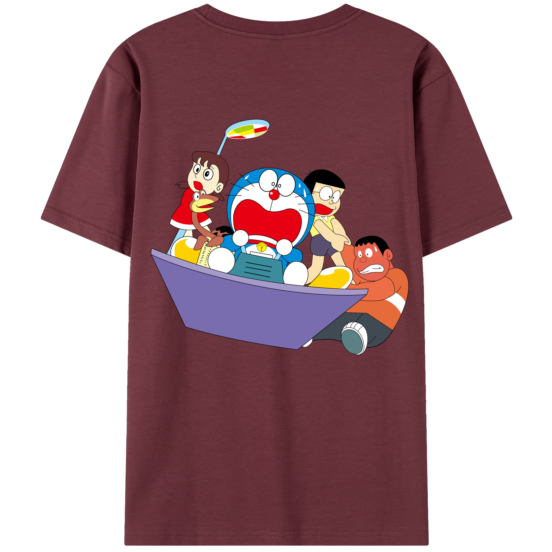 （画像用） ドラえもん Doraemon 綿100％半袖Tシャツ（背面プリント）